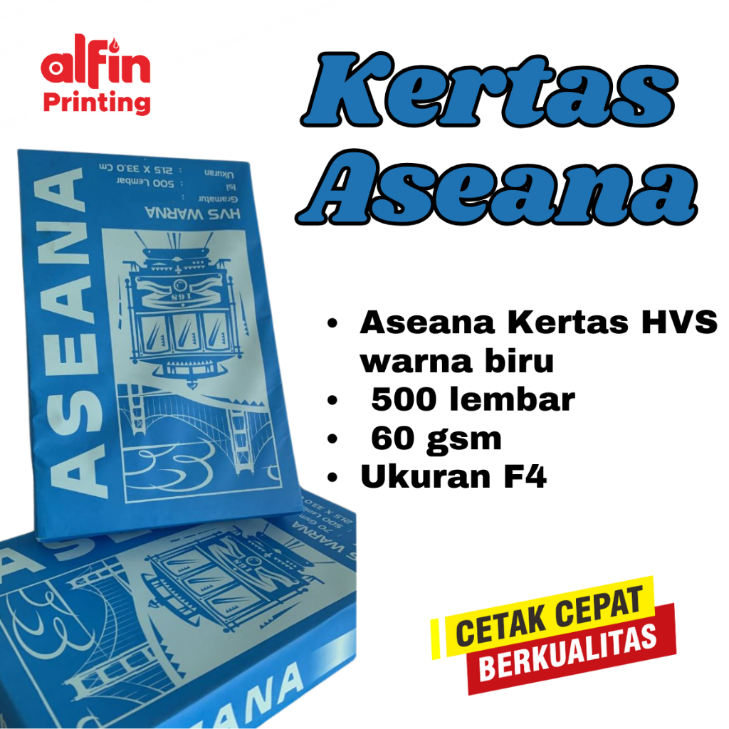 

Aseana Kertas HVS Warna Biru 500 Lembar 60 gsm