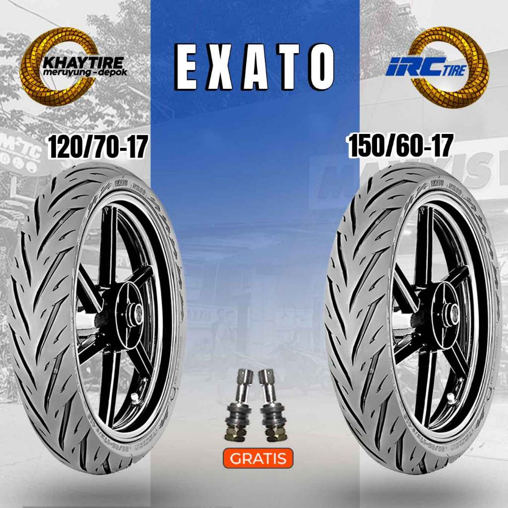 Paket Ban Motor Sport - Supermoto IRC EXATO 120/70 + 150/60 Ring 17 Tubeless