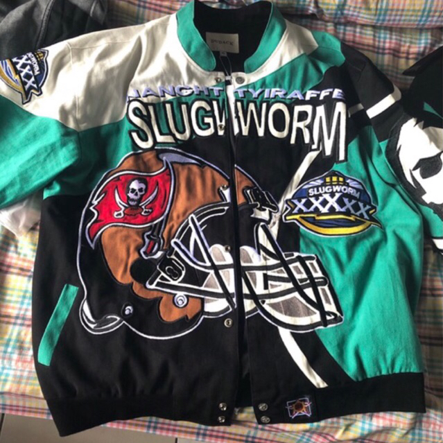 slugworm nascar / jaket baseball / racing vintage jacket