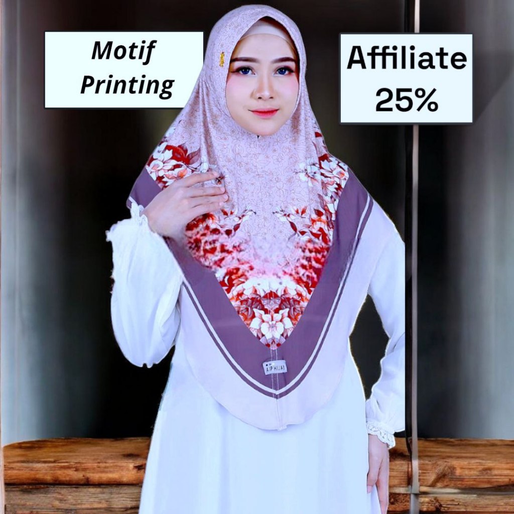 BERGO MOTIF Jilbab Kerudung Instan Bergo Pet MOTIF PRINTING FLOW JERSEY PREMIUM