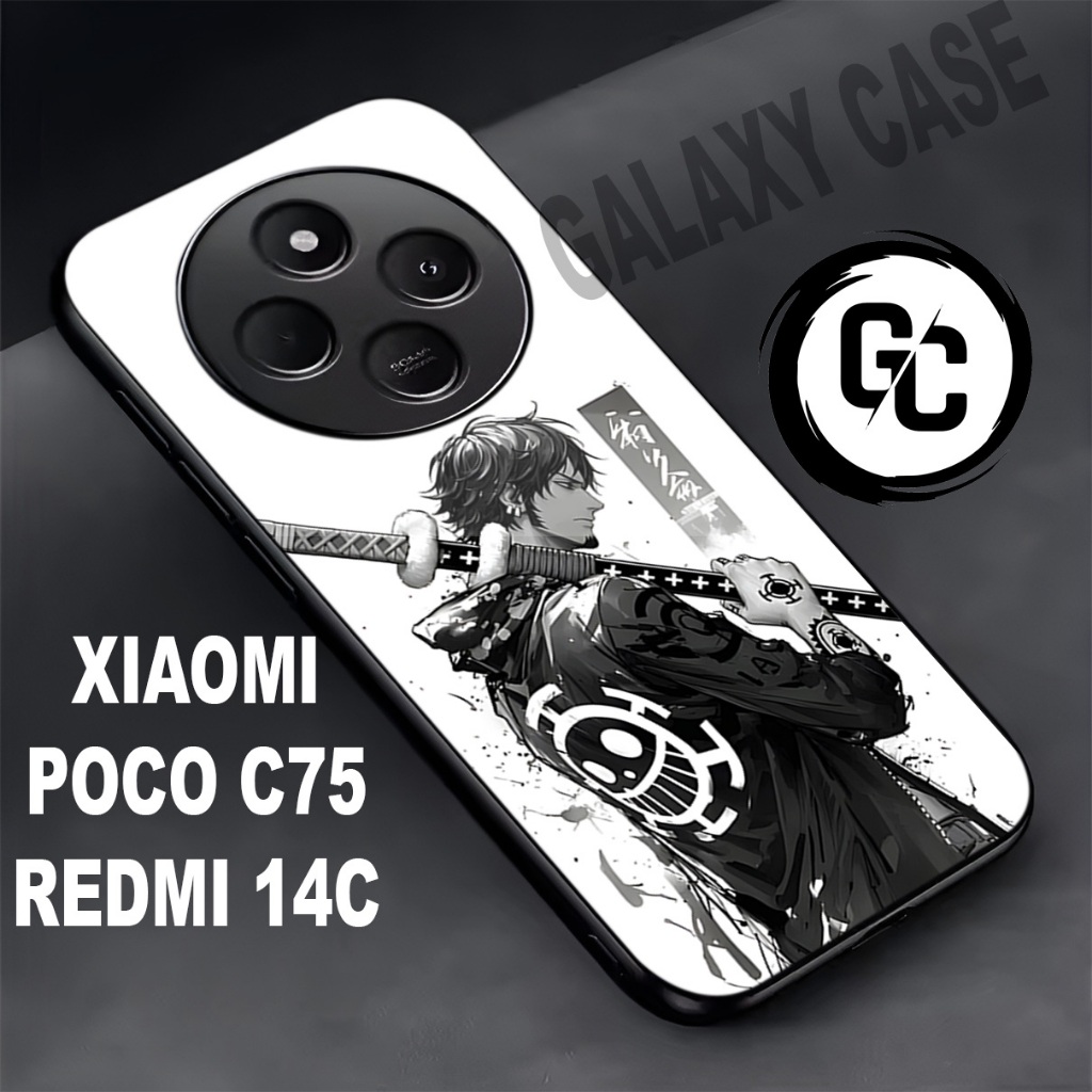 softcase Glossy kilau/Case Hp Poco c75/Redmi 14C/ GC9/motif gambar ANIME LUFFY/casing/kesing/soft ca