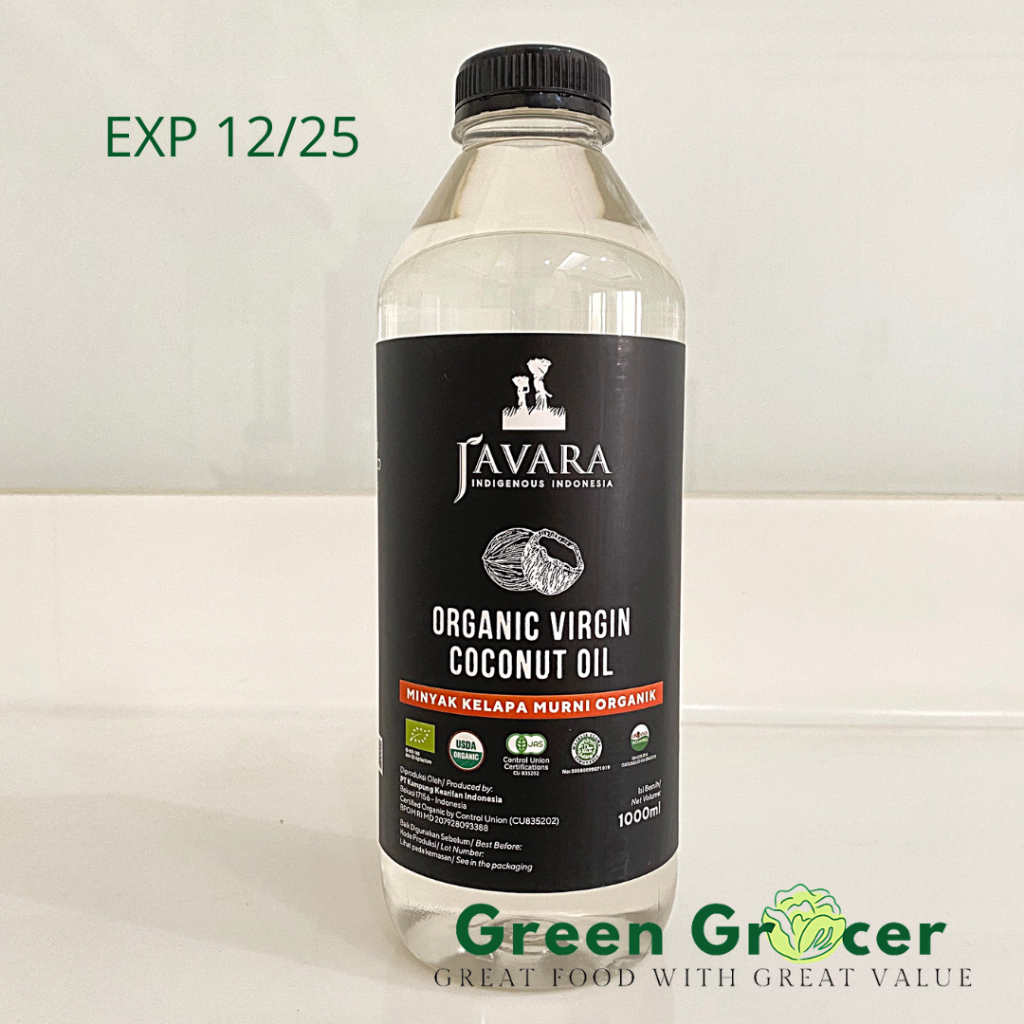 

Virgin Coconut Oil JAVARA 1L / VCO 1 litre / Minyak Kelapa PTE