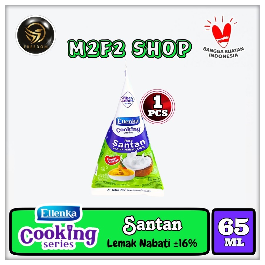 

Ellenka Fiber Creme Cooking Series Liquid | Santan Cair Segitiga Kerucut - 65 ml (Kemasan Satuan)