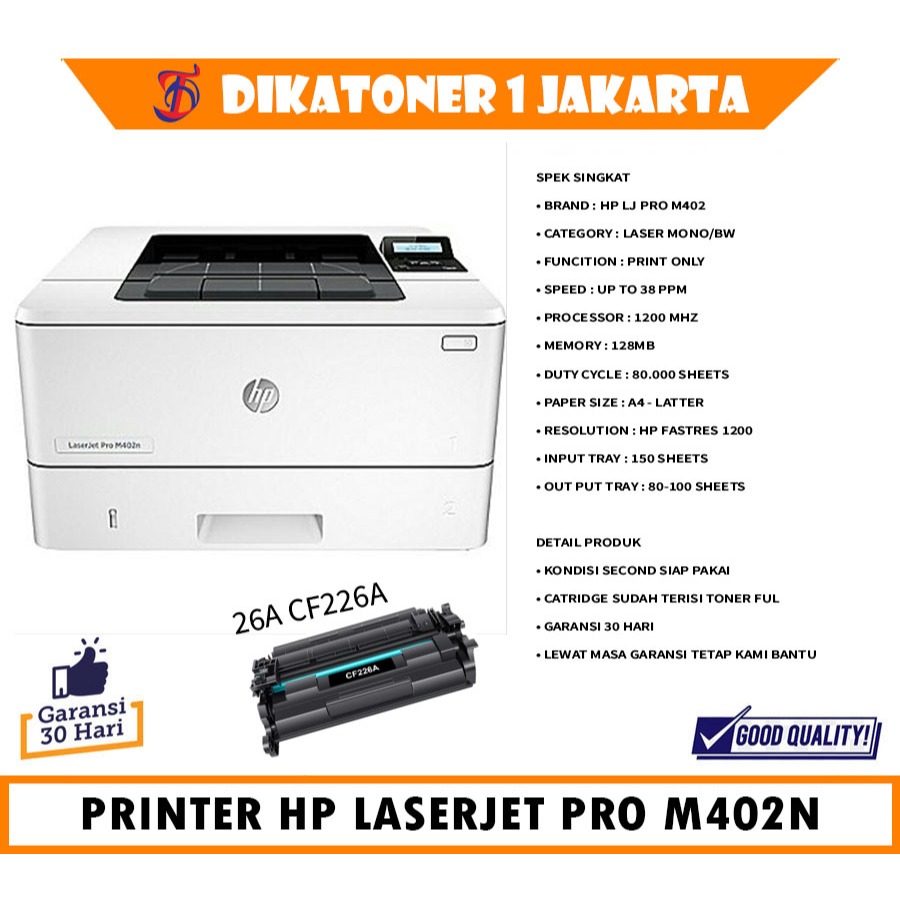 Printer Laser hp laserjet pro m402n network