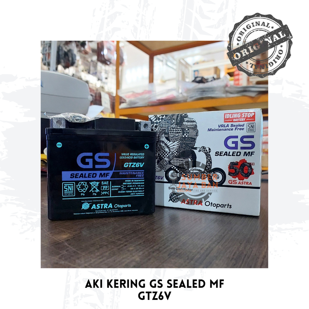 Aki Kering GS GTZ6V Sealed MF ORI