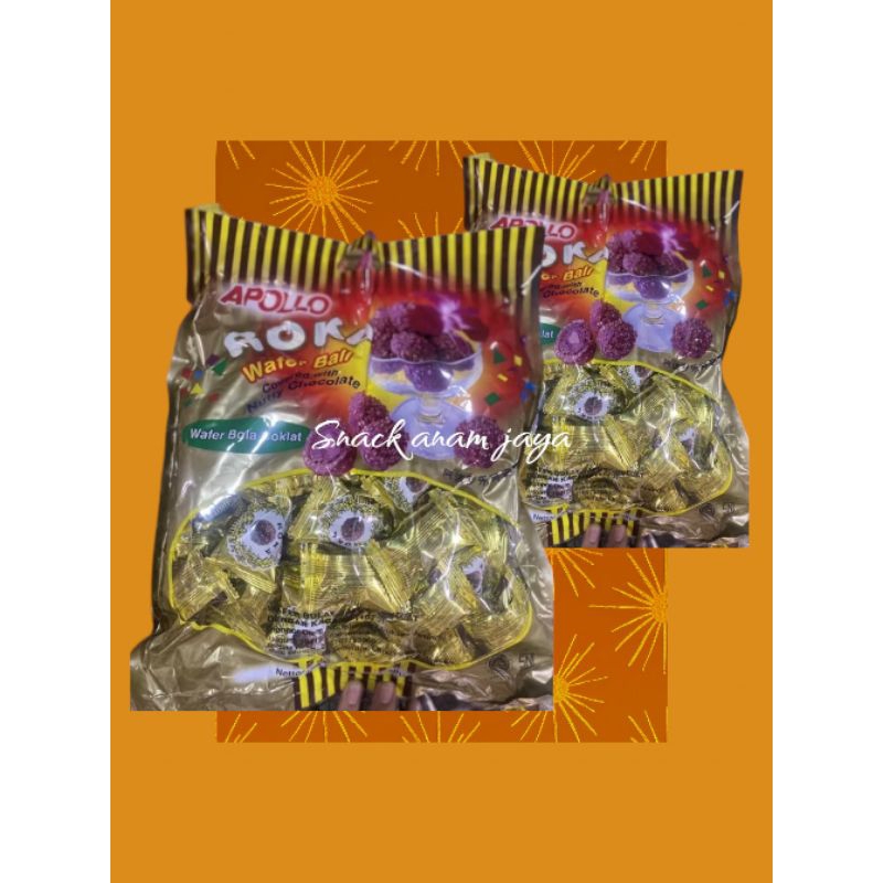 

roka waferball apollo berlapis coklat isi 70 pcs