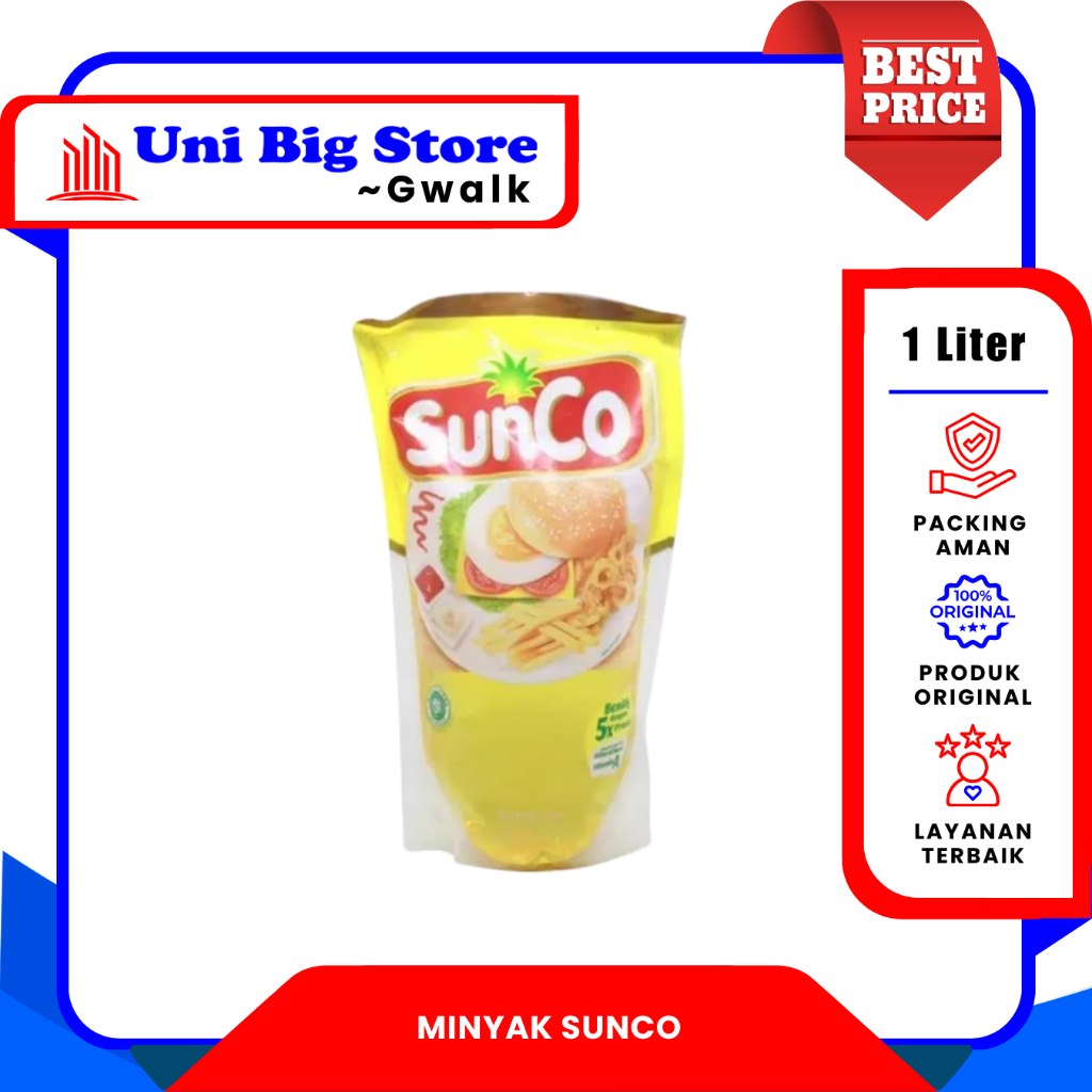 

SUNCO MINYAK GORENG REFILL + VITAMIN A - 1 Liter