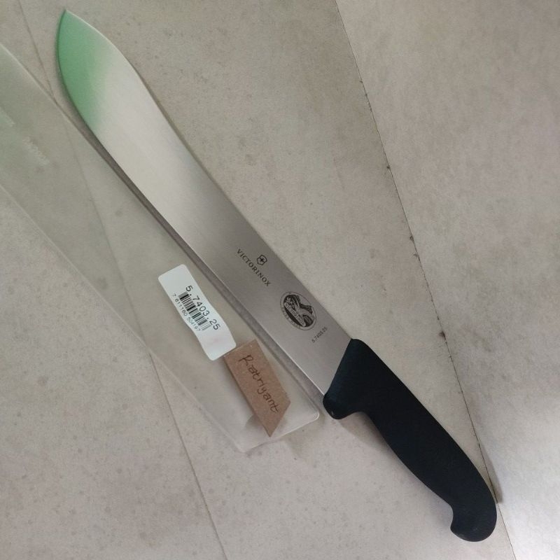 Pisau Butcher Sembelih Victorinox Swiss LAMA Fibrox Nongol NOS Bullnose 25cm