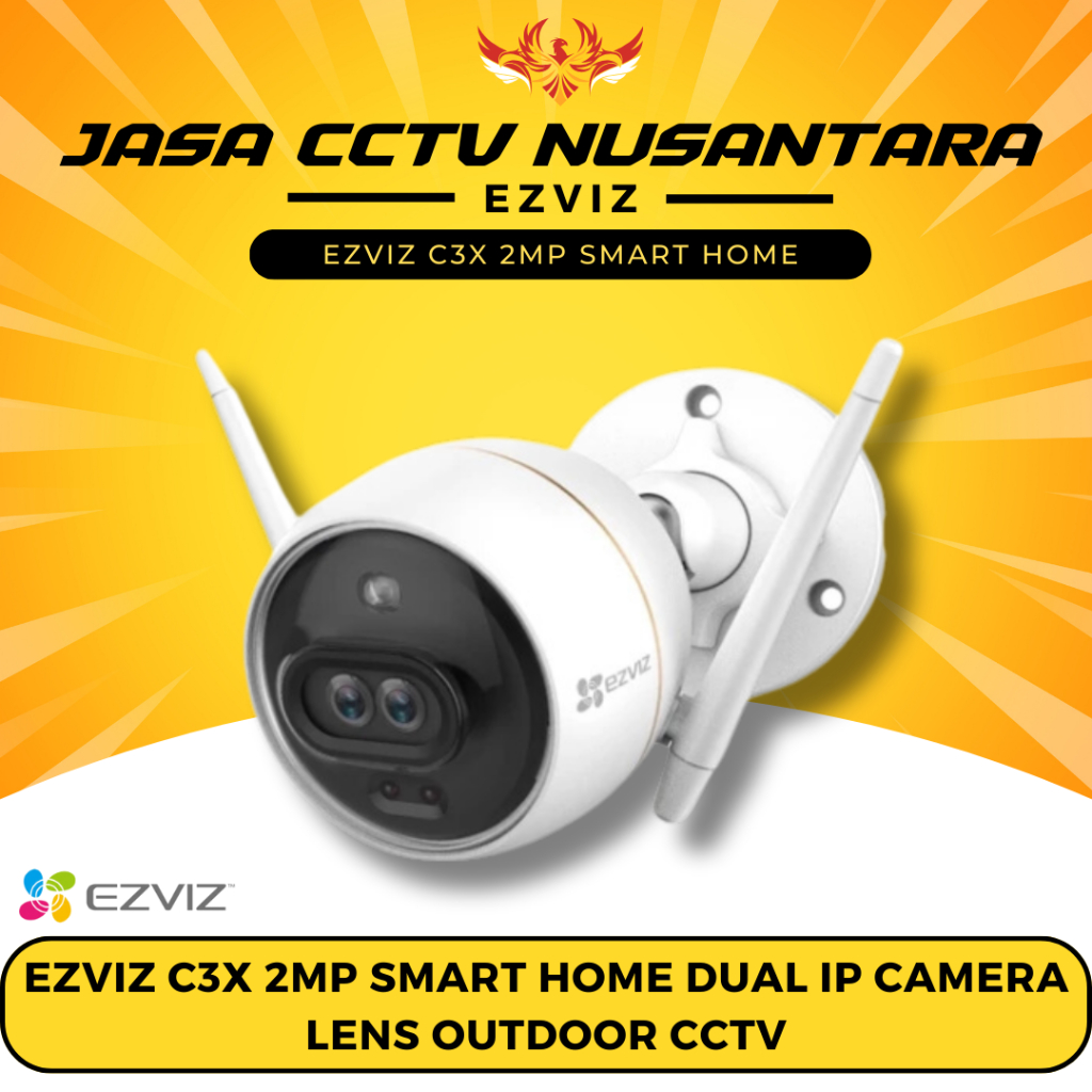 Ezviz C3X 2MP Smart Home Dual IP Camera lens Outdoor CCTV