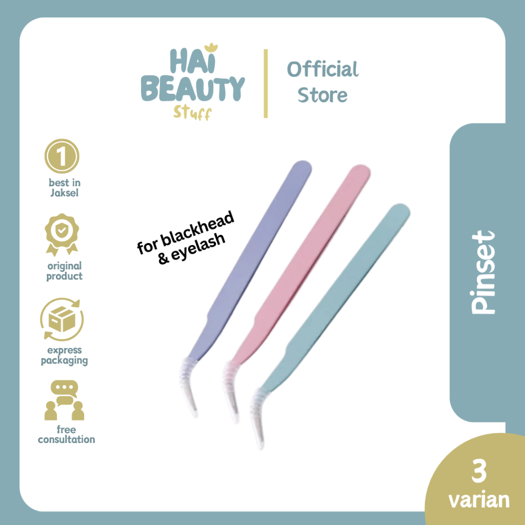 Pinset Lengkung Lurus Macaron - Tweezlers Sticker Pinset Cabut Komedo Pinset Eyelash Bulu Mata Palsu