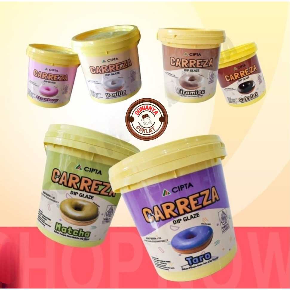 

Carreza Dip Glaze 1kg All Varian Topping Donat/Dip Glaze Best Seller