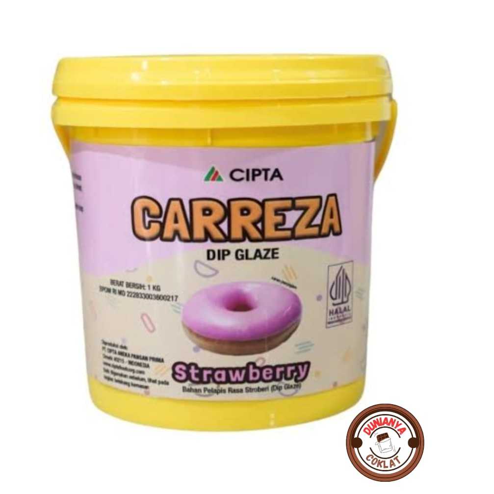

Carreza Dip Glaze 1kg Topping Donat Rasa Strawberry/Topping Donat Best Seller