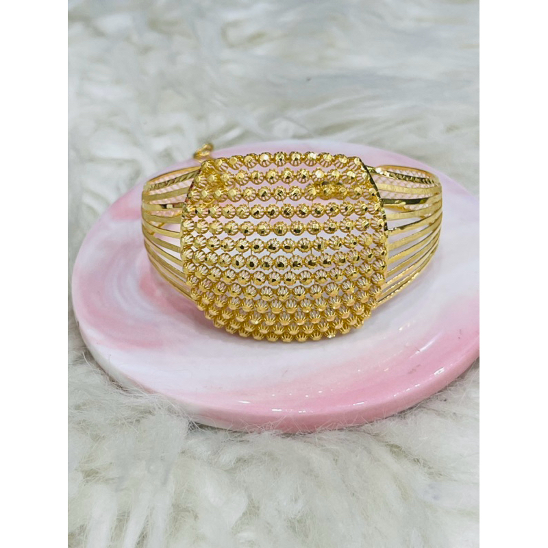 gelang kerawang bulat bulat susun merica borobudur mewah emas asli kadar 700