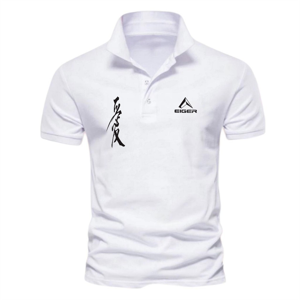 COD T-shirt Kaos Kerah Pria Baju Polo Keren 1011 LONG RILEX KIRKA HITAM Lengan Pendek Motif Cressida