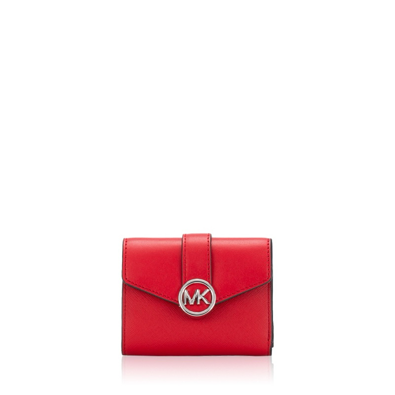 preloved mk red bifold wallet