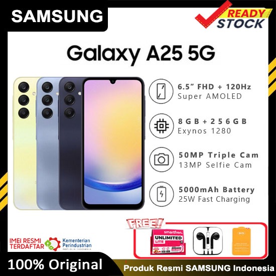 Samsung Galaxy A25 5G 8GB/256GB Garansi Resmi Samsung Galaxy A16 5G