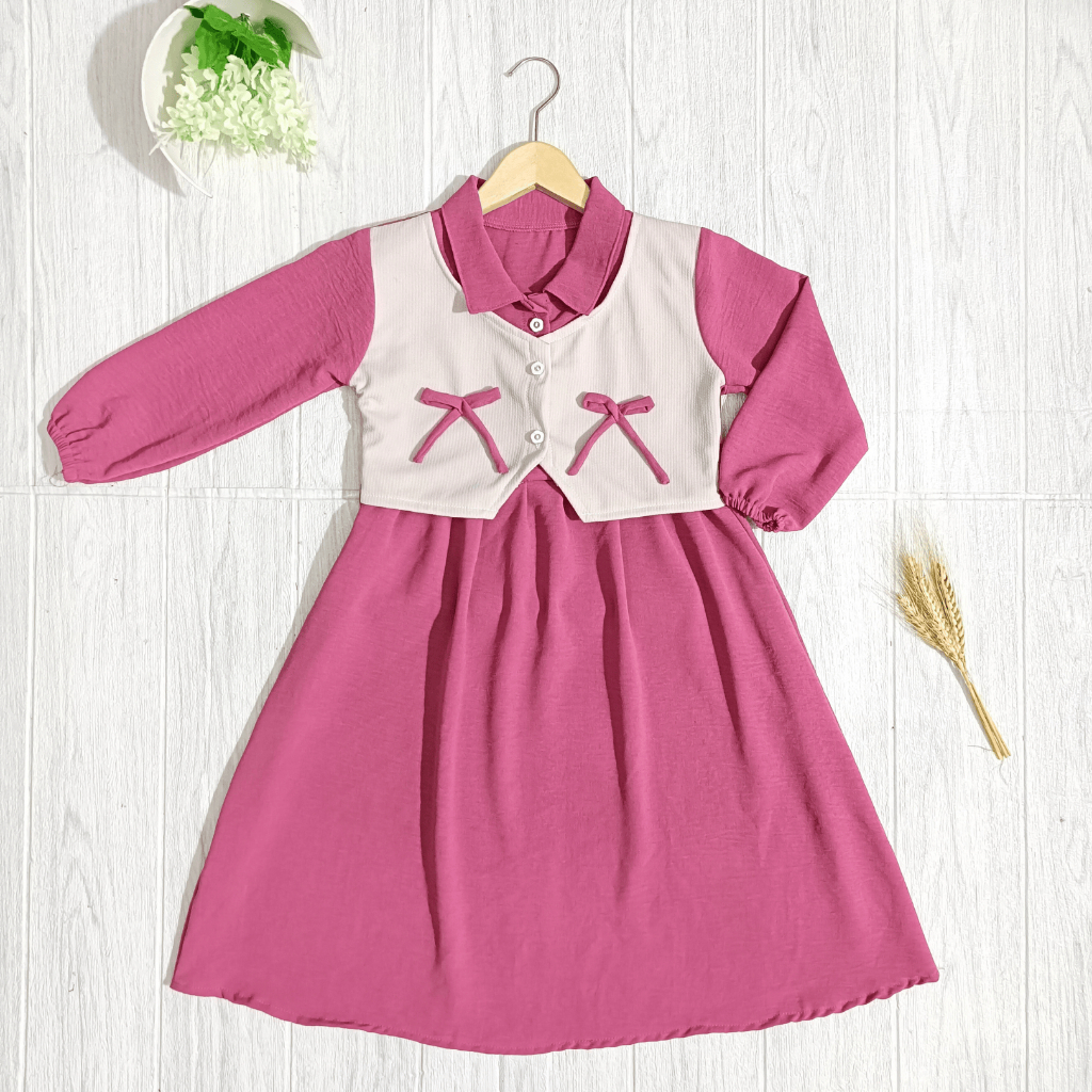 Gamis Anak Perempuan Umur 3-14 Terbaru 2026 Games Tanggung Usia 15 Ghamis Syari Anakk Tpa Set Ro Baj