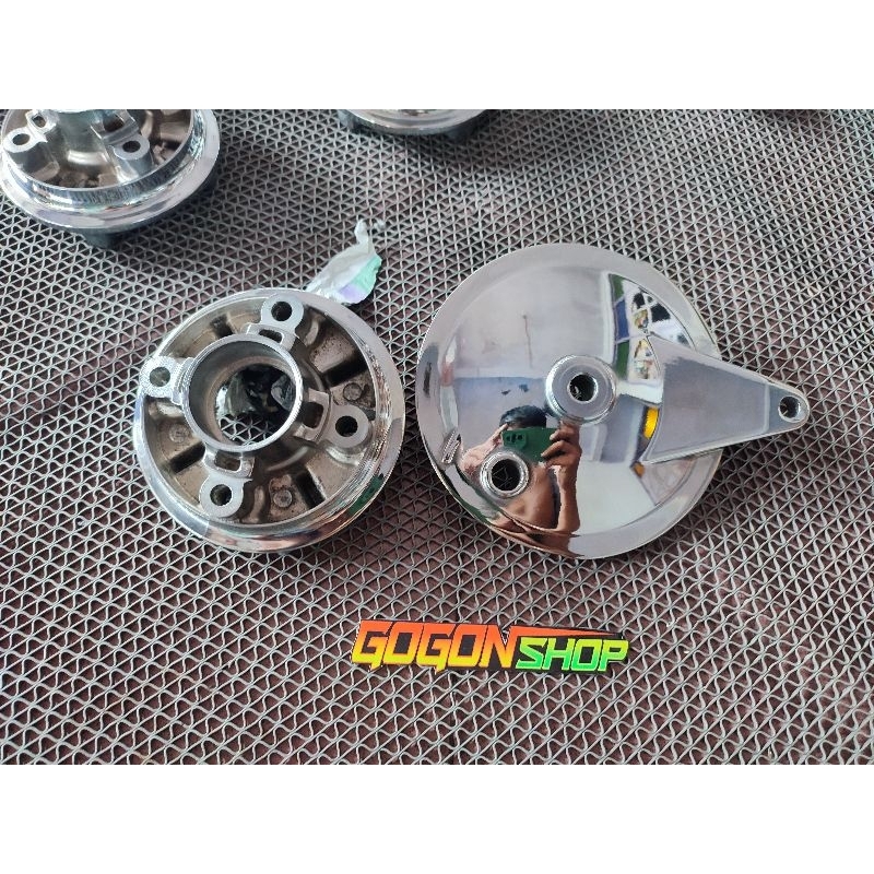 PAKET SATU SET NAP GEAR TUTUP TROMOL CROM FIZ R JUPITER Z VEGAR Z1 TROMOL BESAR