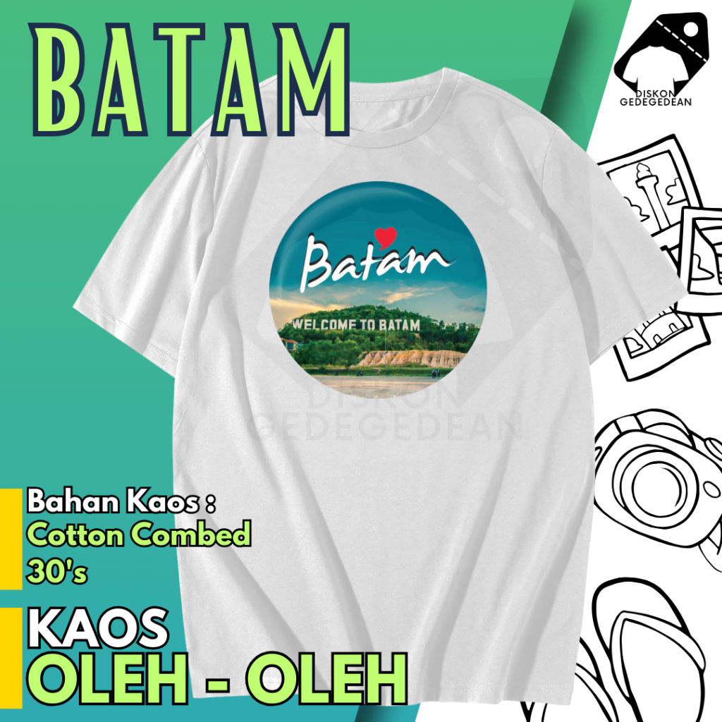 Diskongedegedean Kaos Souvenir Batam Baju Tshirt Oleh Oleh Indonesia Dewasa Anak Varian 3