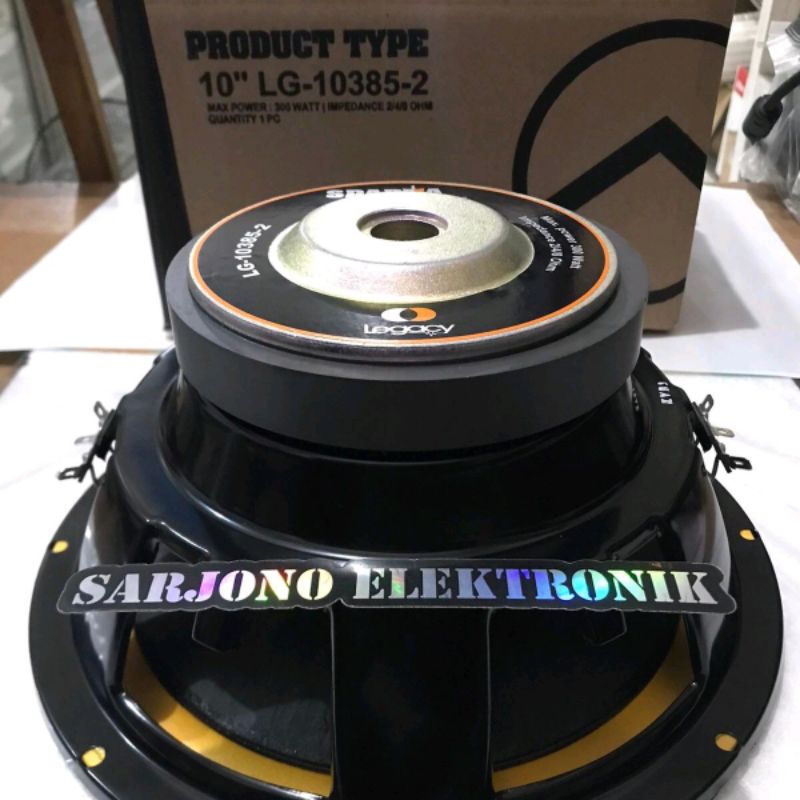 speaker subwoofer 10 inch legacy sparta 10385 double coil