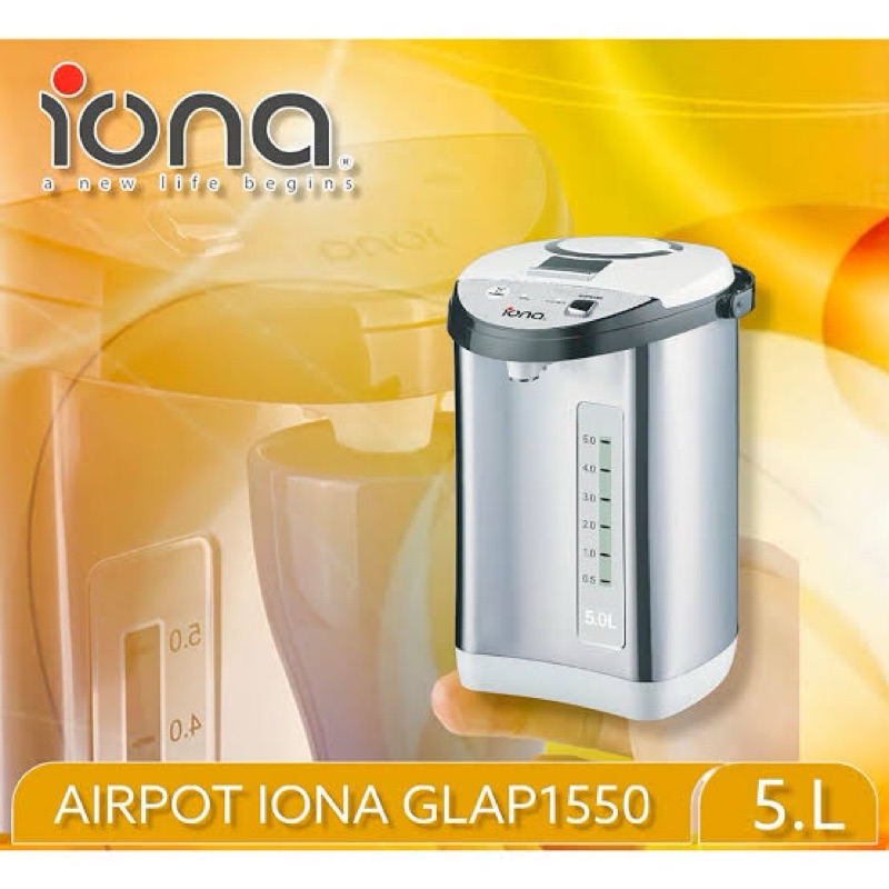 IONA TERMOS LISTRIK IONA AIRPOT ELECTRIC 5 Liter 5L GLAP 1550 GLAP1550 Electric Air Pot Termos Listr