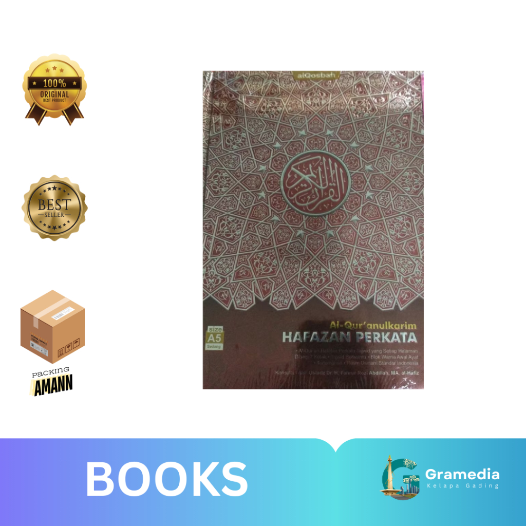 Gramedia MKG - Al-Qur'an Qosbah Hafazan Perkata 7 Kotak A5 (AL QOSBAH)