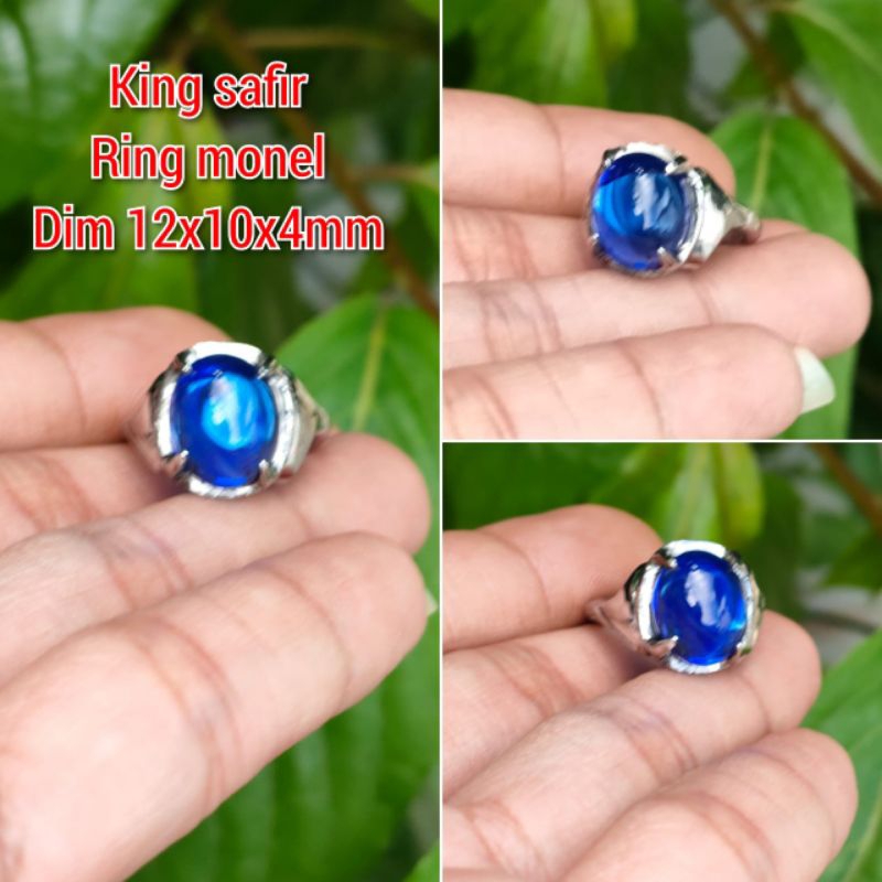 CINCIN CEWEK WANITA BATU KING SAFIR RING MONEL CEWEK