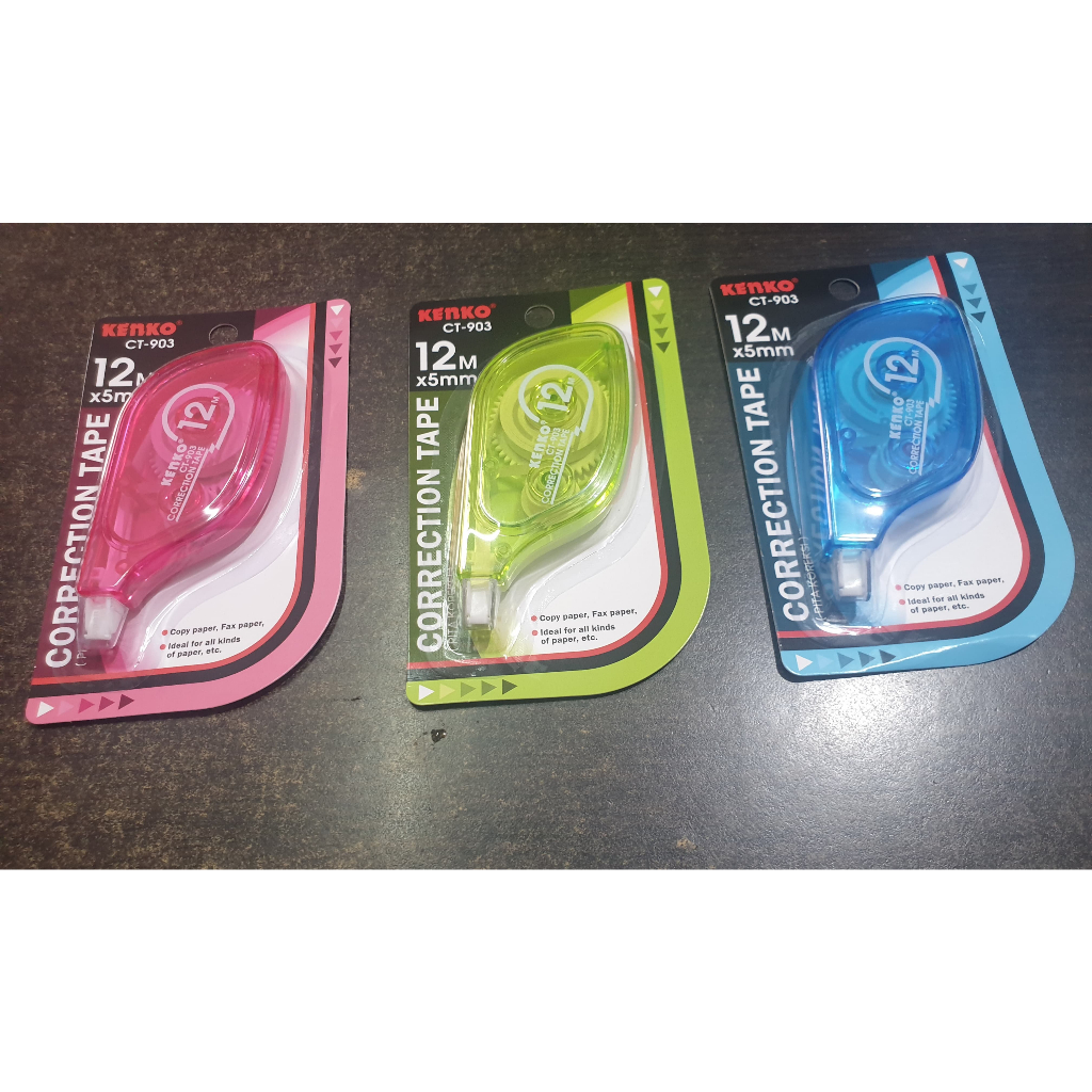 

TIPEX KERTAS, CORRECTION TAPE KENKO CT-903 12 Meter x 5mm