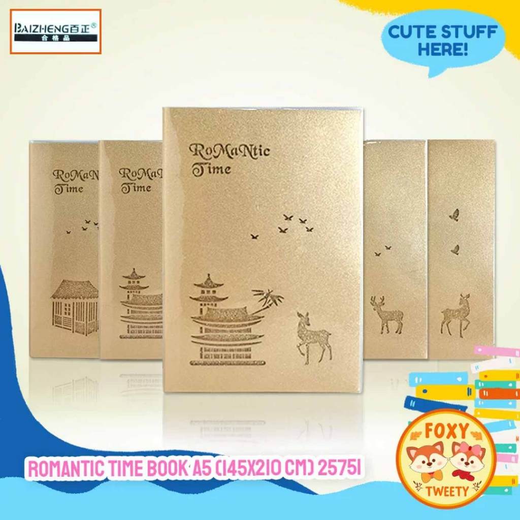 

(Live) Romantic Time Book A5 25751 / Buku Glitter Gold Romantic Time Ukuran A5