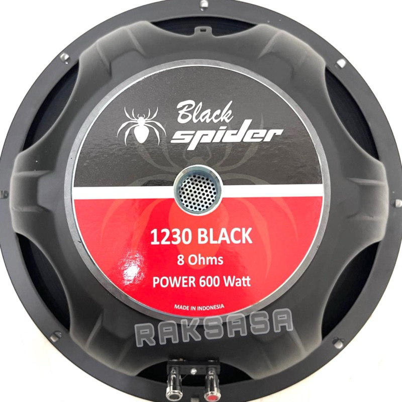 SPEAKER 12 INCH BLACKSPIDER BS1230 BLACK BARU 600 WATT bs 1230 black
