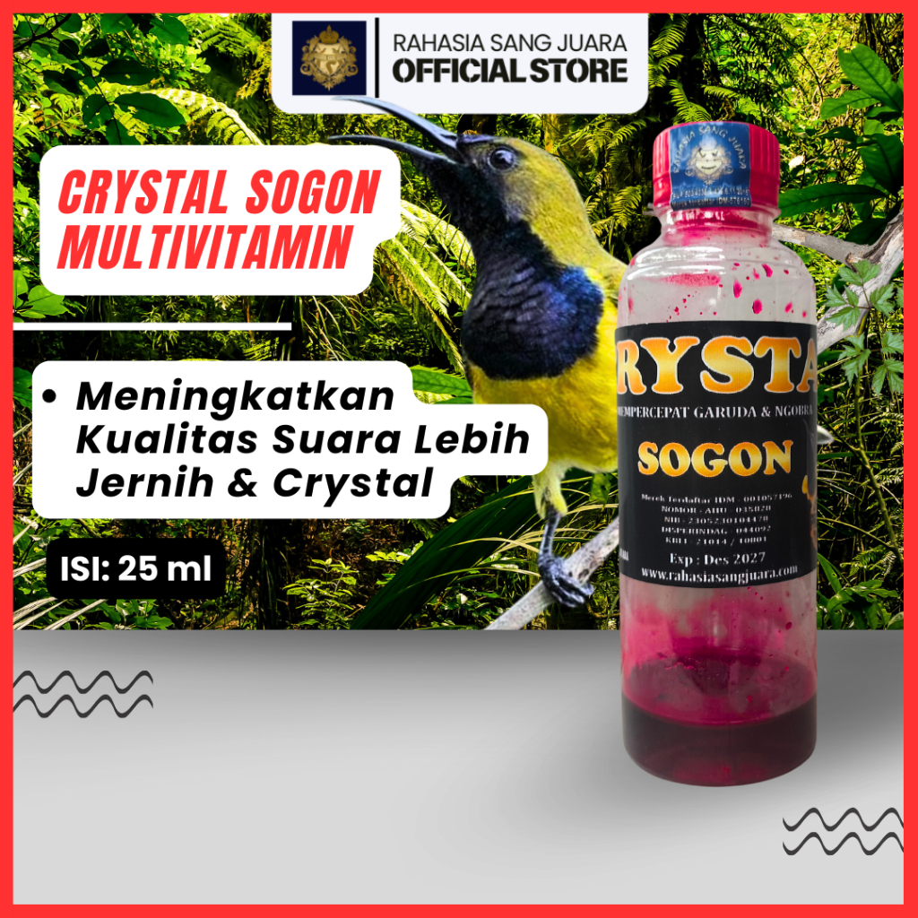 CRYSTAL SOGON NEKTAR SOGON DOSIS TINGGI BIAR CEPAT GACOR GARUDA & NGOBRA