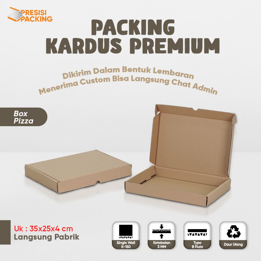 

Box 35x25x4 Model Pizza Landscape Kardus / Box / Karton / Polos / Kemasan / Packing / Kotak