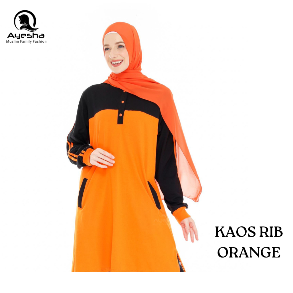 AYESHA ORANGE | Atasan Olahraga Rok Celana | Celana Rok Olahraga Spesial Orange | Kaos Olahraga