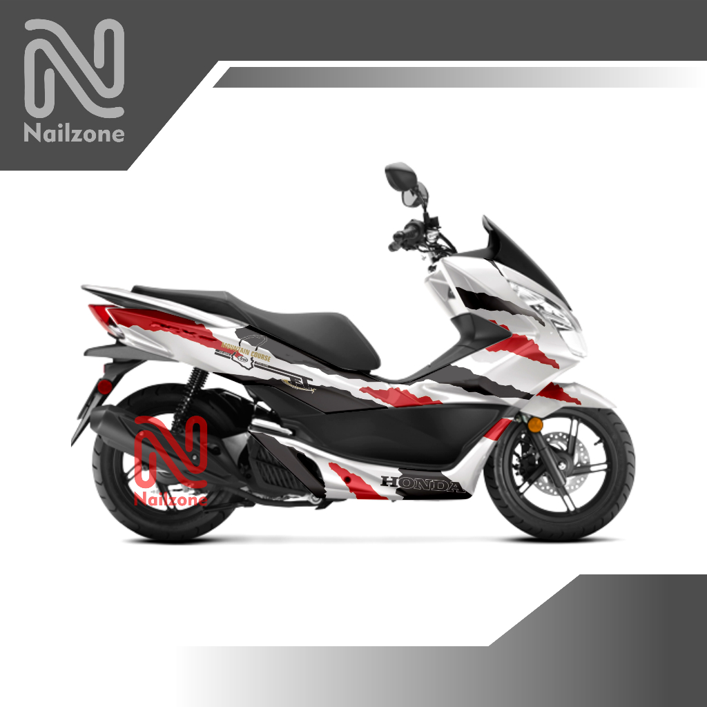 Custom sticker Decal full body Honda PCX Motif Helm ARAI