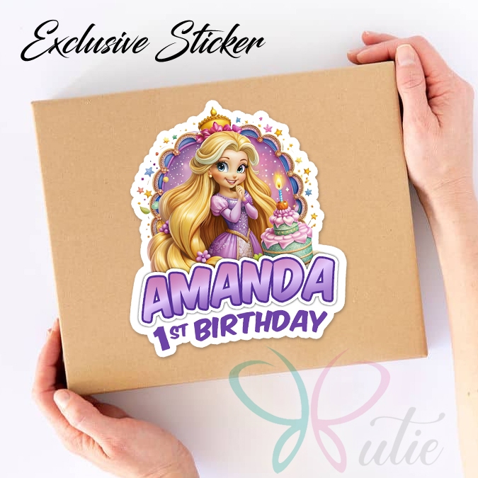

50 STIKER / STICKER RAPUNZEL 2-4 ULANG TAHUN / ULTAH / BIRTHDAY