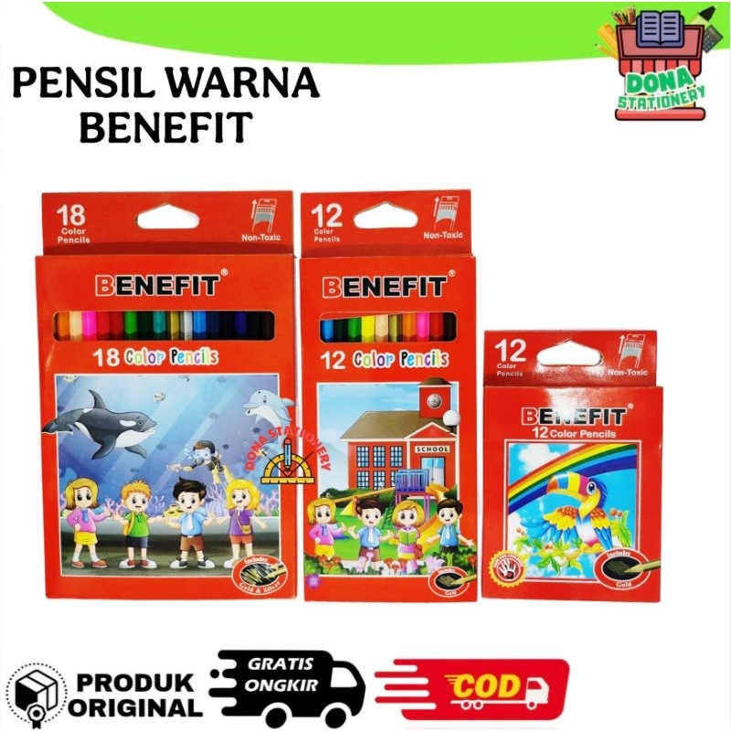 

PENSIL WARNA BENEFIT 12 ,18 DAN 24 WARNA | PENSIL WARNA ANAK