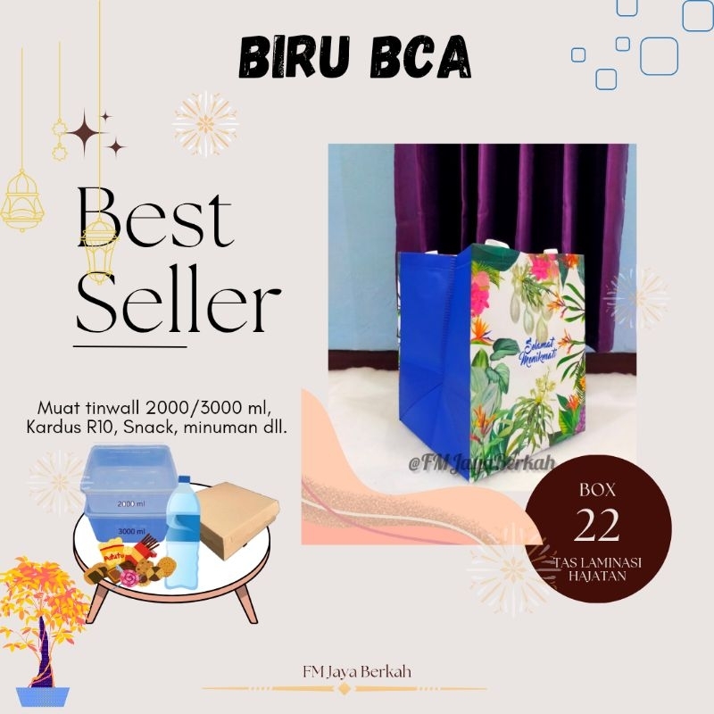 

Tas Hajatan Laminasi Biru BCA Best Seller Box 22