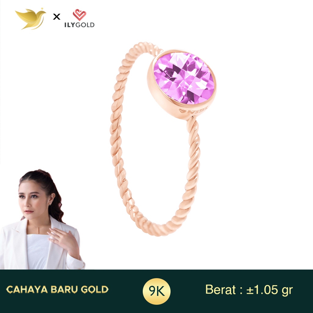 Ily Gold Cincin Emas Lovelight Gold 9K Cahaya Baru Gold