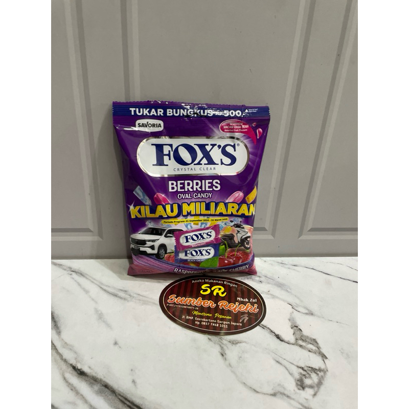 

FOX'S BERRIES OVAL CANDY ISI 125 GRAM