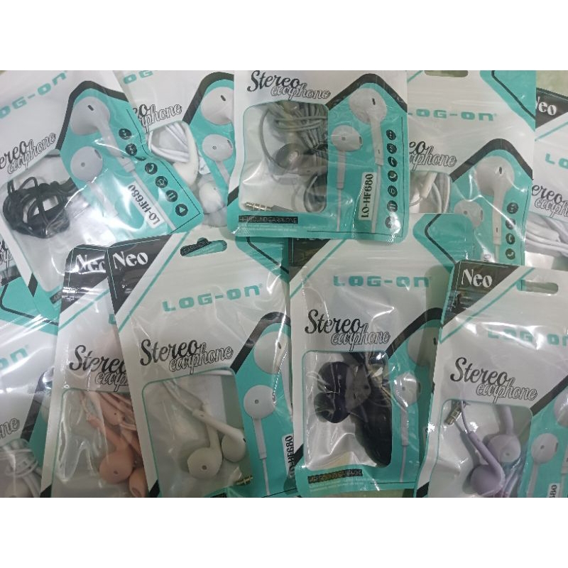 Headset Log-On Stereo Earphone Log-In