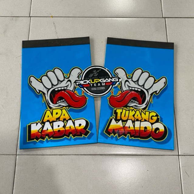 JUAL KARPET LUMPUR VARIASI PICK-UP PENAHAN LUMPUR KEPET EBEK KARET LUMPUR DAN STICKER UKURAN L300