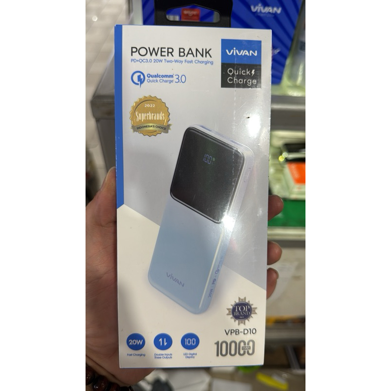 Power Bank Vivan 10000 mah 20 W