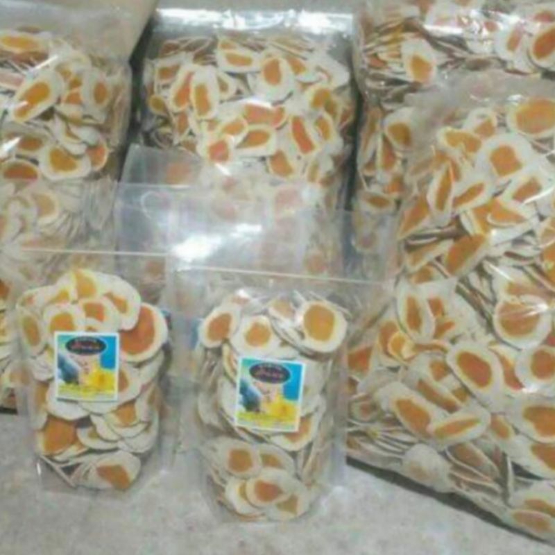 

produk Krupuk telur asin cap HANA kemasan pouck 250grm