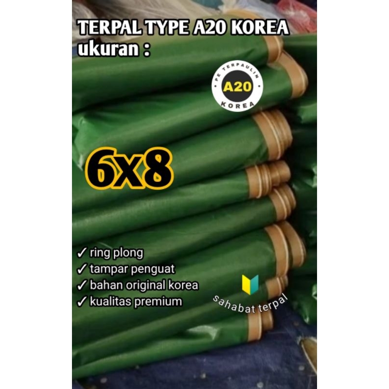 Terpal tenda 6x8 type a20 korea tebal