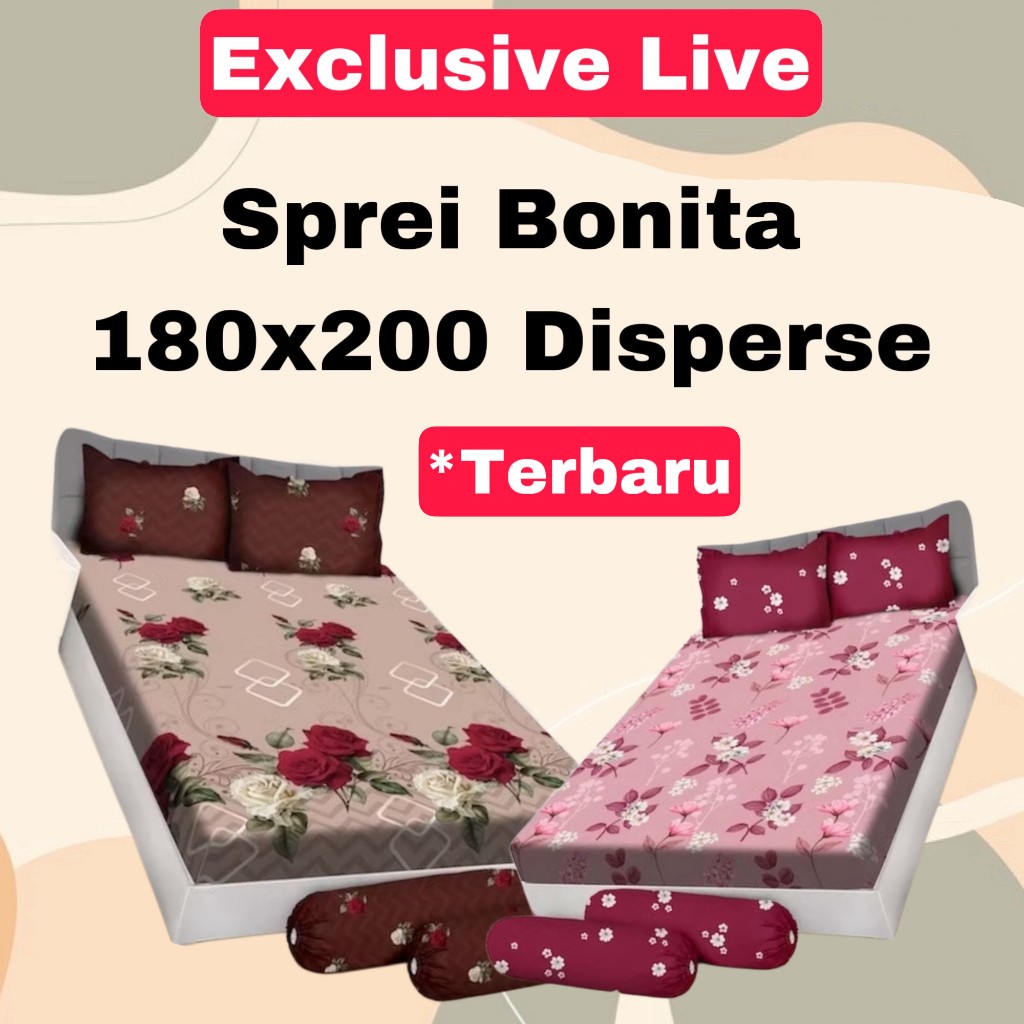 SPREI BONITA 180x200 MOTIF TERBARU KING SIZE ORIGINAL