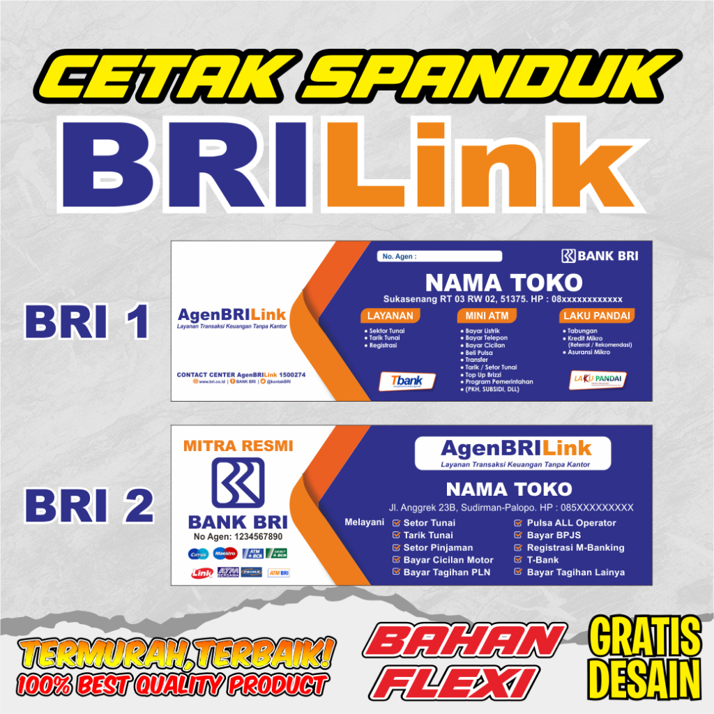 Spanduk Agen Brilink Spanduk Banner Renda Agen Brilink Accessories Agen Brilink