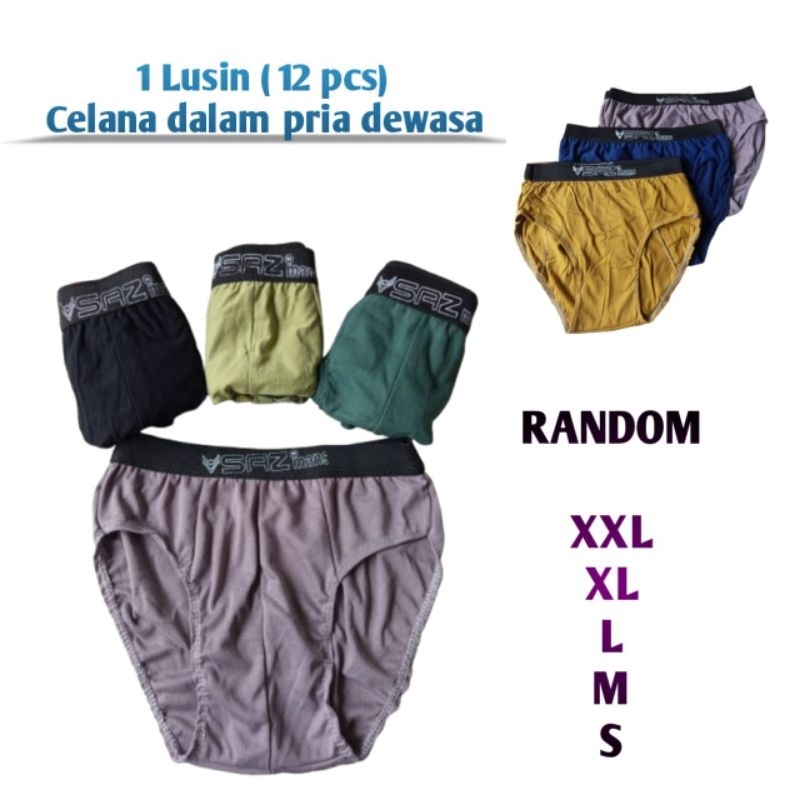 1 lusin celana dalam pria dewasa#celana dalam laki-laki dewasa