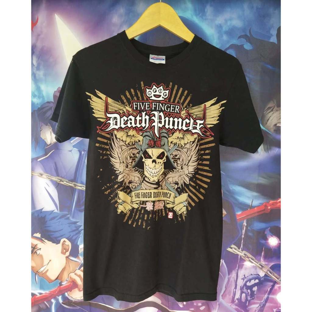Five Finger Death Punch Big Print Official Band Tee by Hanes Kaos Tshirt Original Second Merch Japan