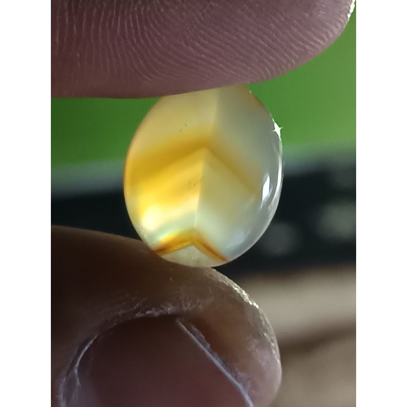 natural akik cempaka kuning motif junjung derajat pelangi