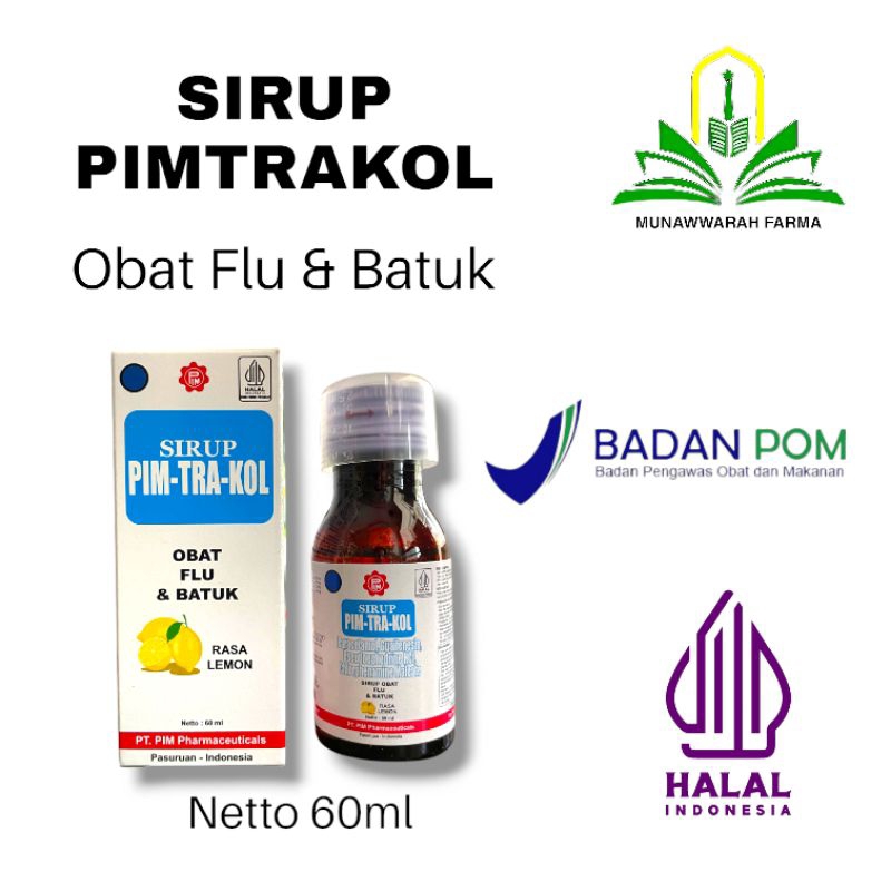 

Pimtrakol Lemon Sirup untuk batuk dan flu anak 60ml